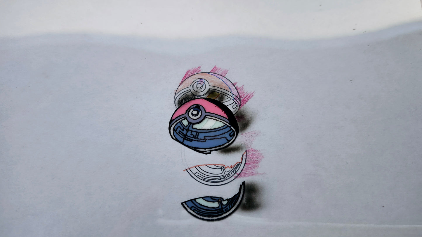 Pokemon animation cel Ash 6 piece set