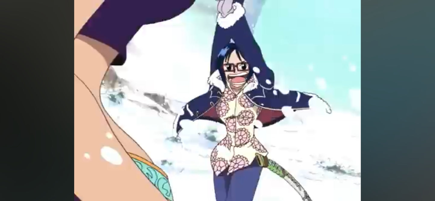 One Piece Tashigi vs Nico Robin OP key animation genga