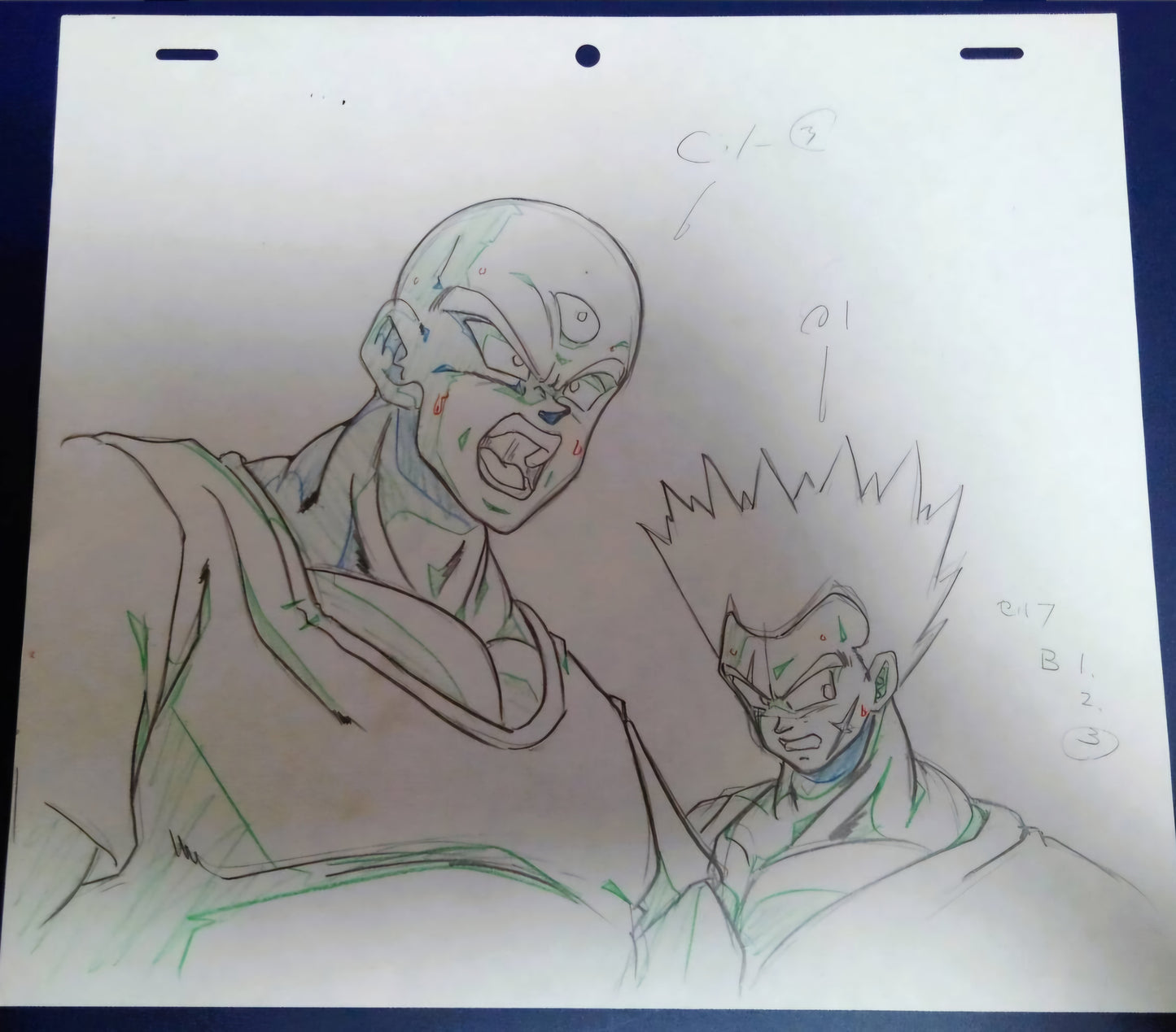 DragonBall Z: Tenshinhan, Yamcha Animation Genga/douga Set of 3