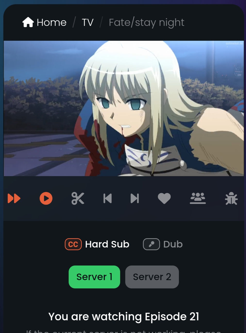 Fate/Stay Night: Saber animation douga