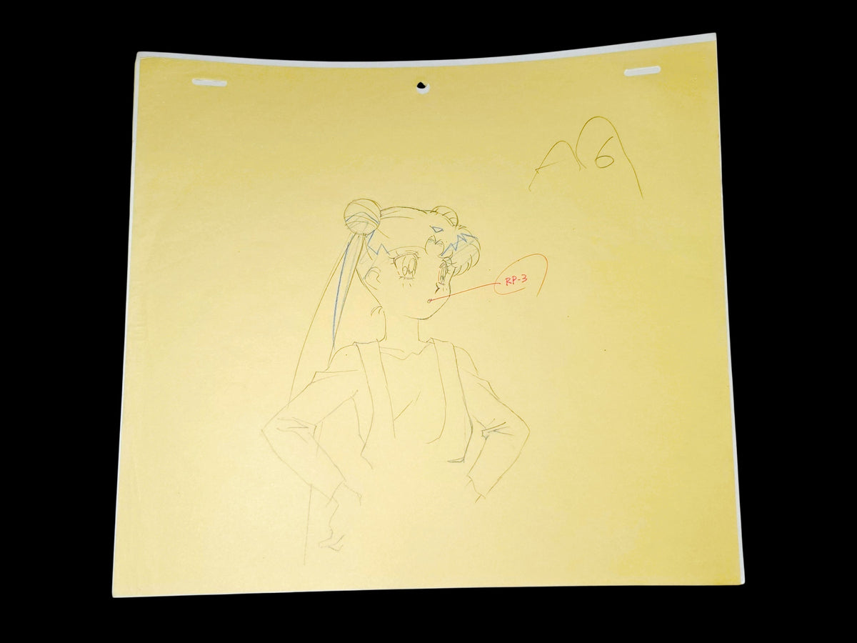 Sailor Moon: Usagi Tsukino animation genga revised by Shinya Hasegawa
