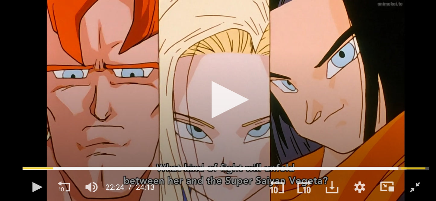 Dragonball Z: set of 10 (Androids premiere ep) episode 134 animation layout genga