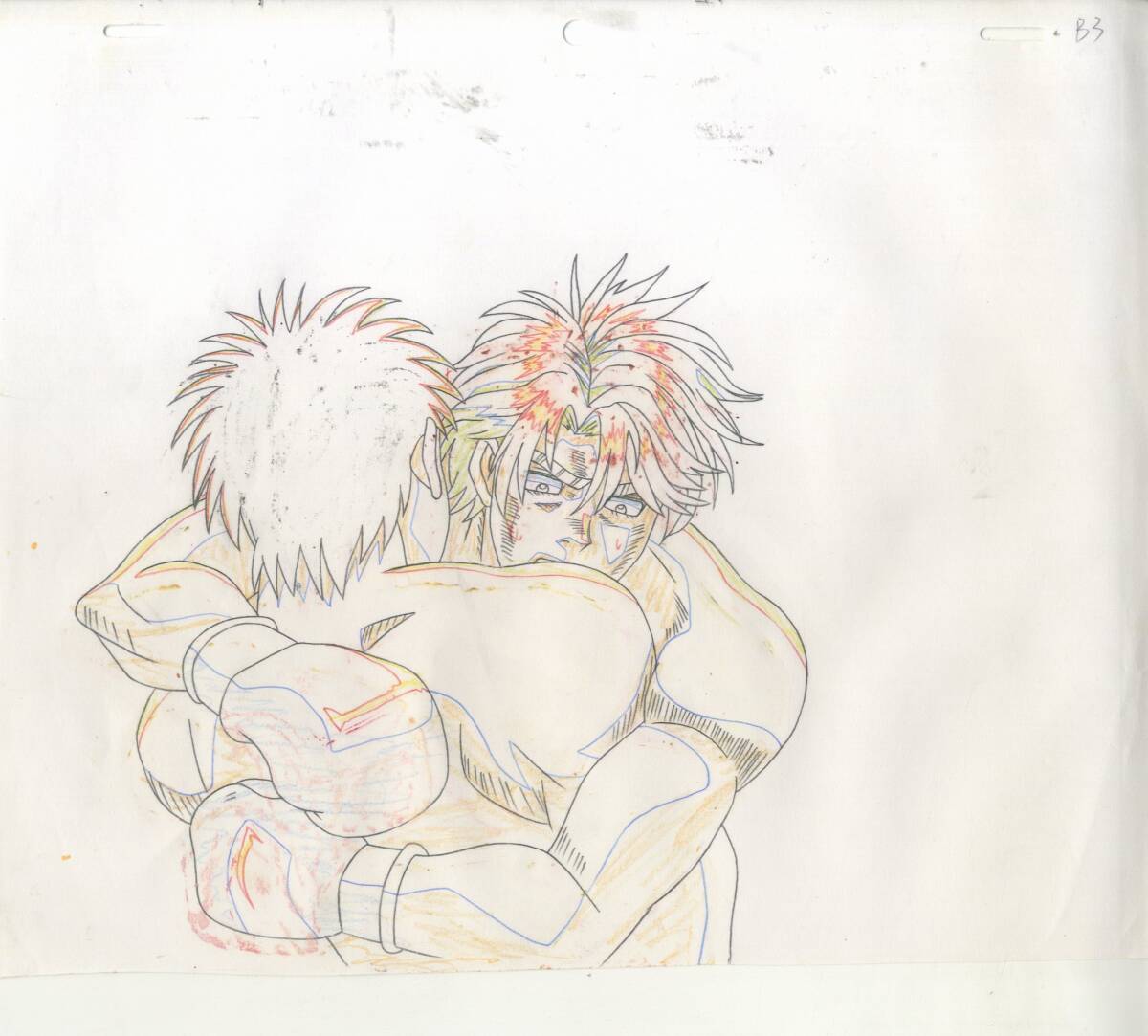 Hajime no Ippo: Ippo vs Volg Zangief animation cel
