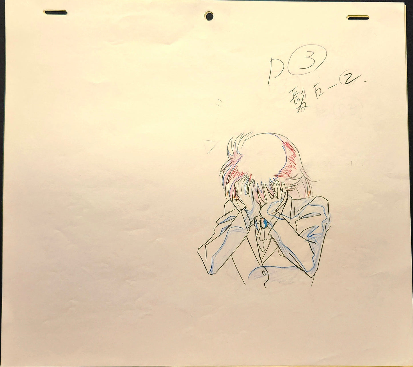 Yu Yu Hakusho Keiko Yukimura animation genga 7 pc set Yoshihiro Togashi