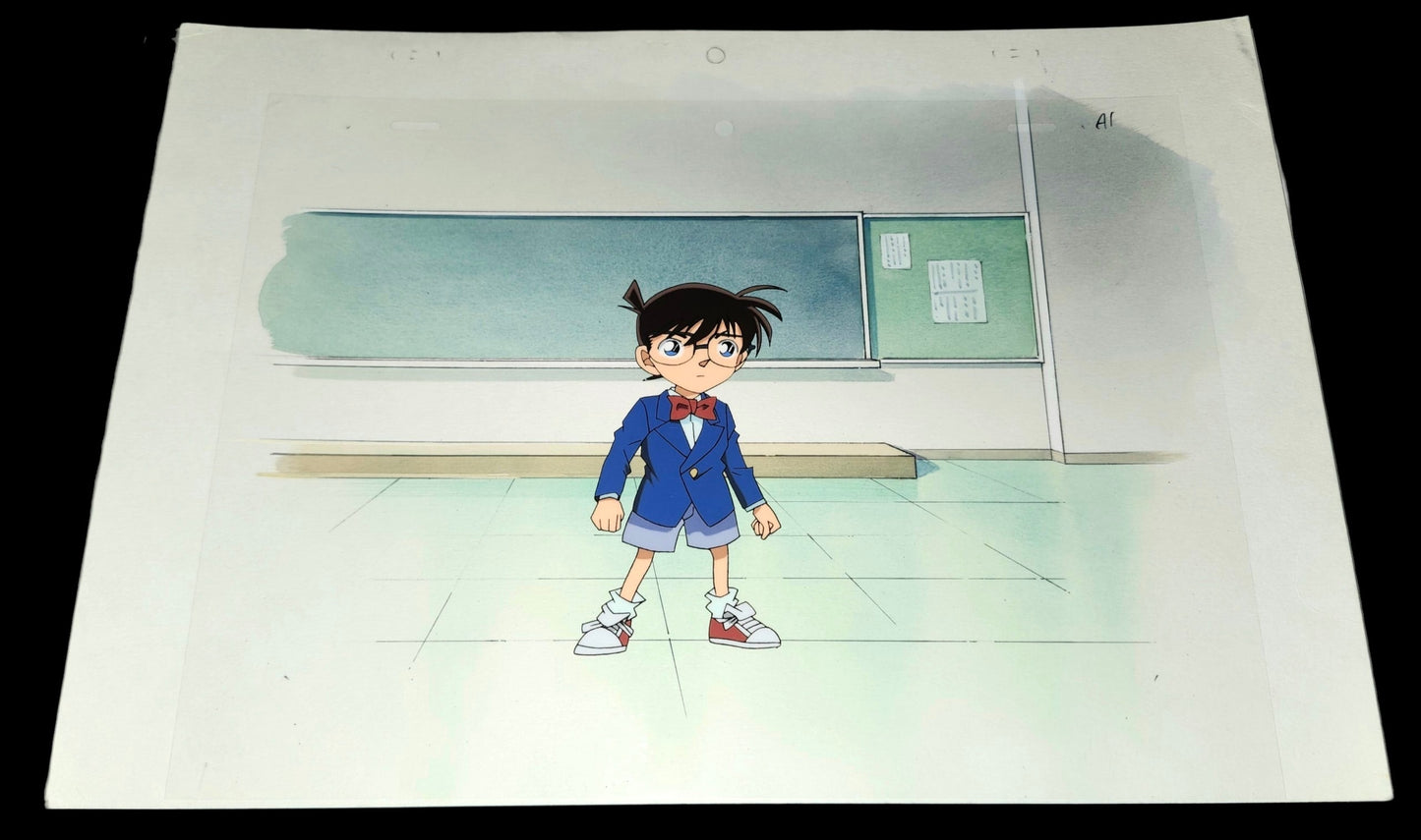 Detective Conan / Case Closed: Conan animation cel w background