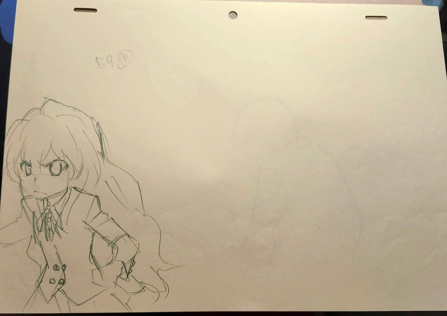 Toradora: Taiga and Ryuji Takasu 2 pc rough animation genga # 3