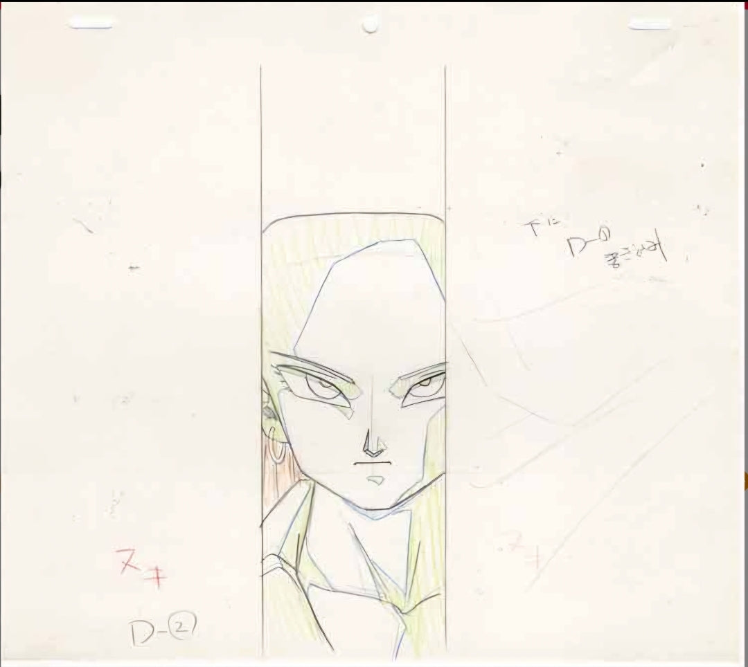 Dragonball Z: set of 10 (Androids premiere ep) episode 134 animation layout genga