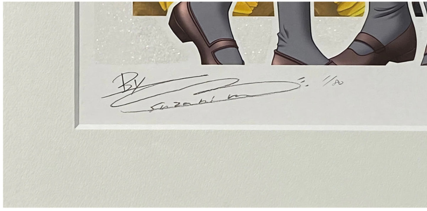 SHUFFLE! Hiro Suzuhira/Aoi Nishimata signed Fine Graph illustration