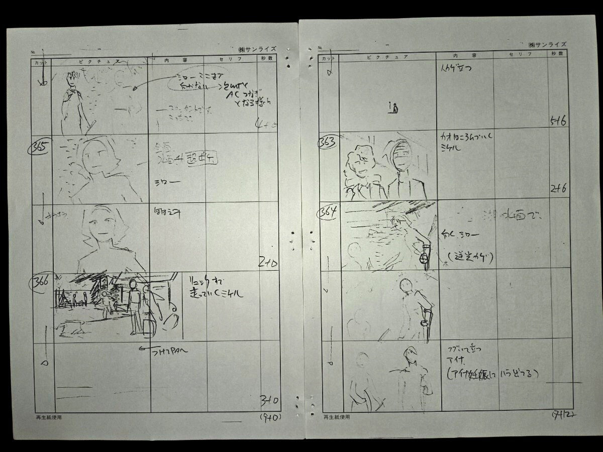 Mobile Suit Gundam- The 08th MS Team: Episode 12 storyboards "Last Resort" production material