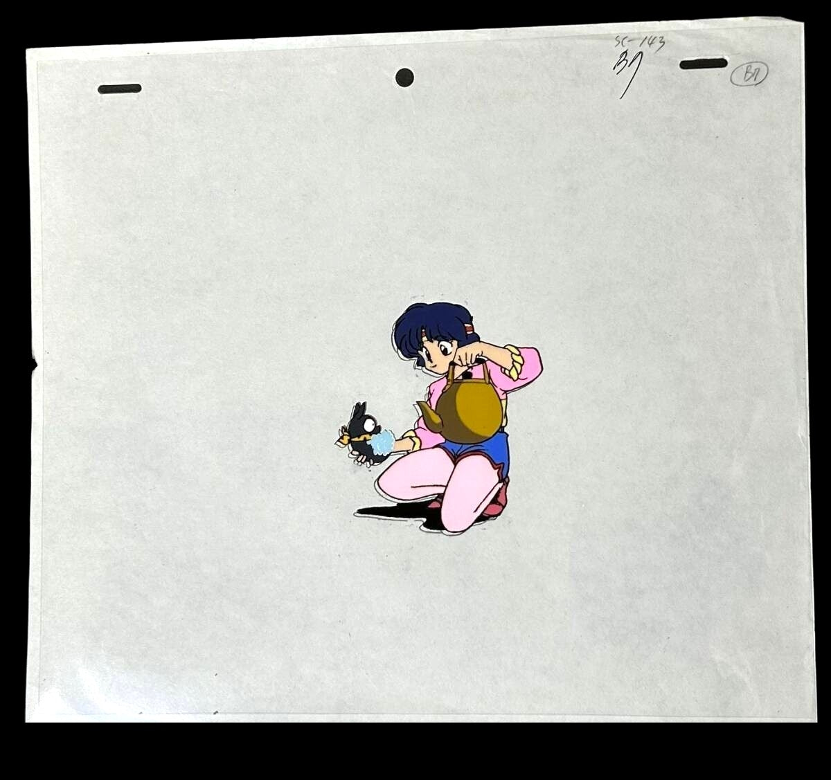 Ranma 1/2: P-chan & Akane Tendo animation cel Rumiko Takahashi