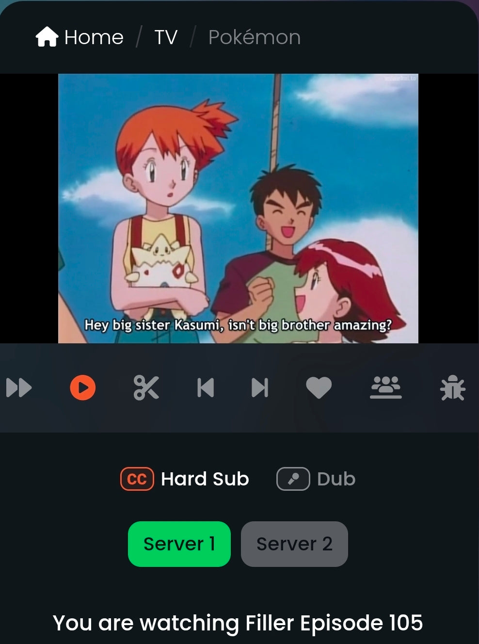 Pokemon: Misty & Togepi animation genga
