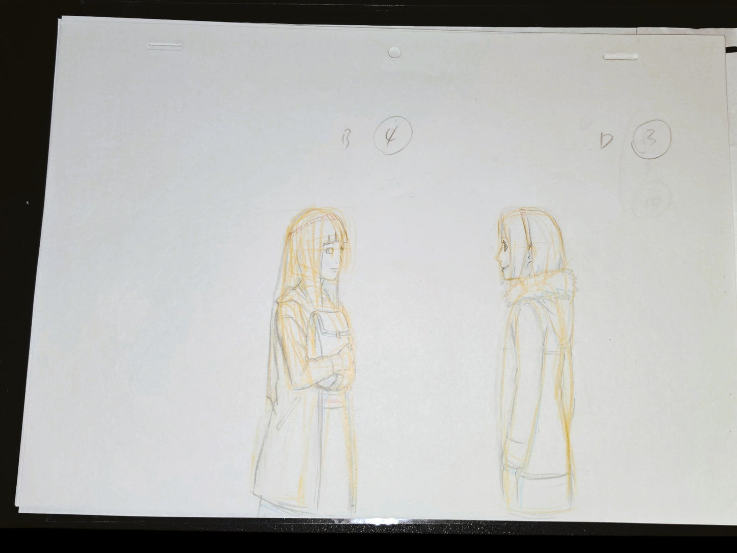 Naruto Shippuden: Hinata & Sakura animation genga