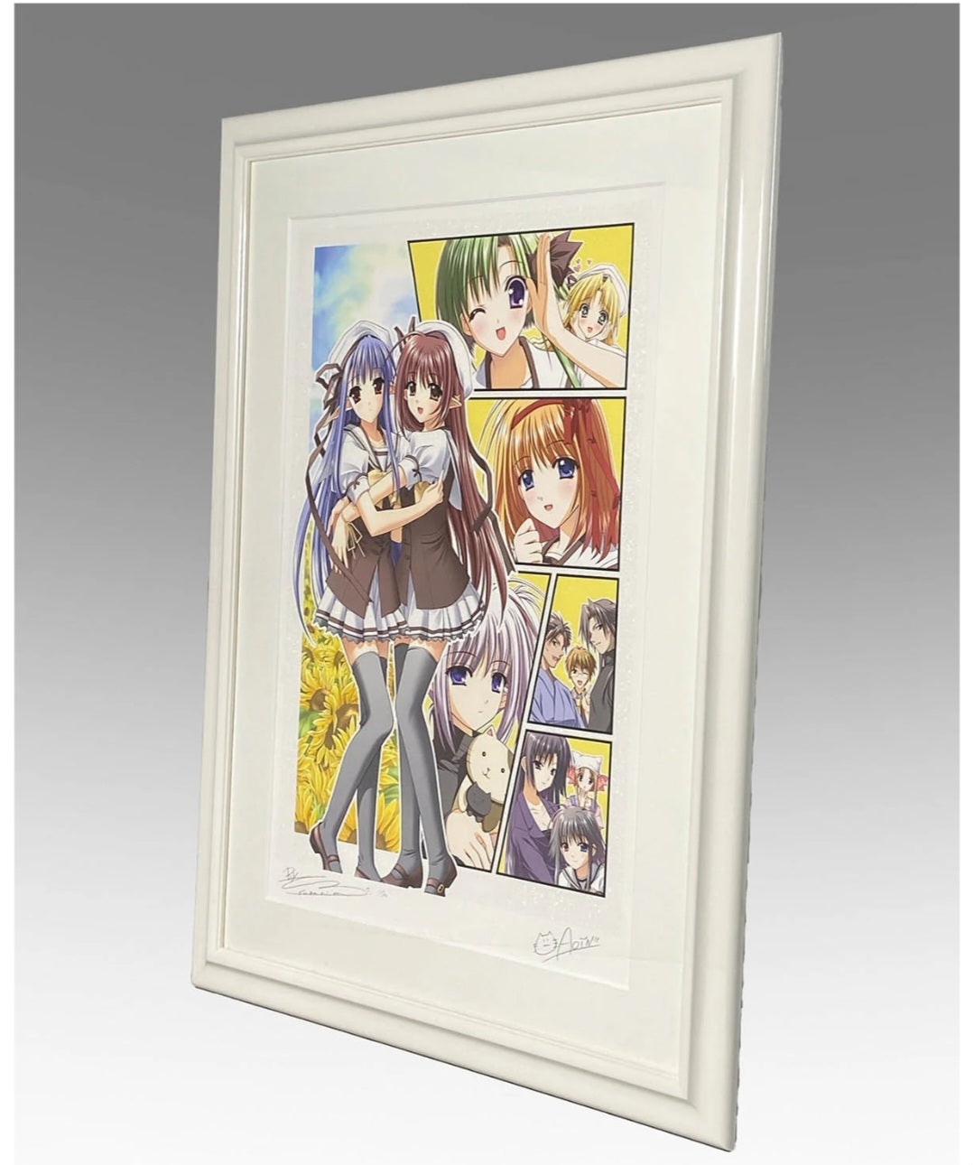SHUFFLE! Hiro Suzuhira/Aoi Nishimata signed Fine Graph illustration