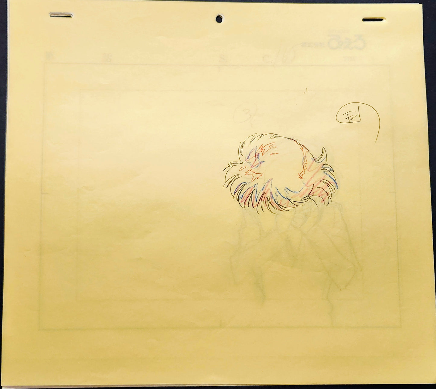 Yu Yu Hakusho Keiko Yukimura animation genga 7 pc set Yoshihiro Togashi