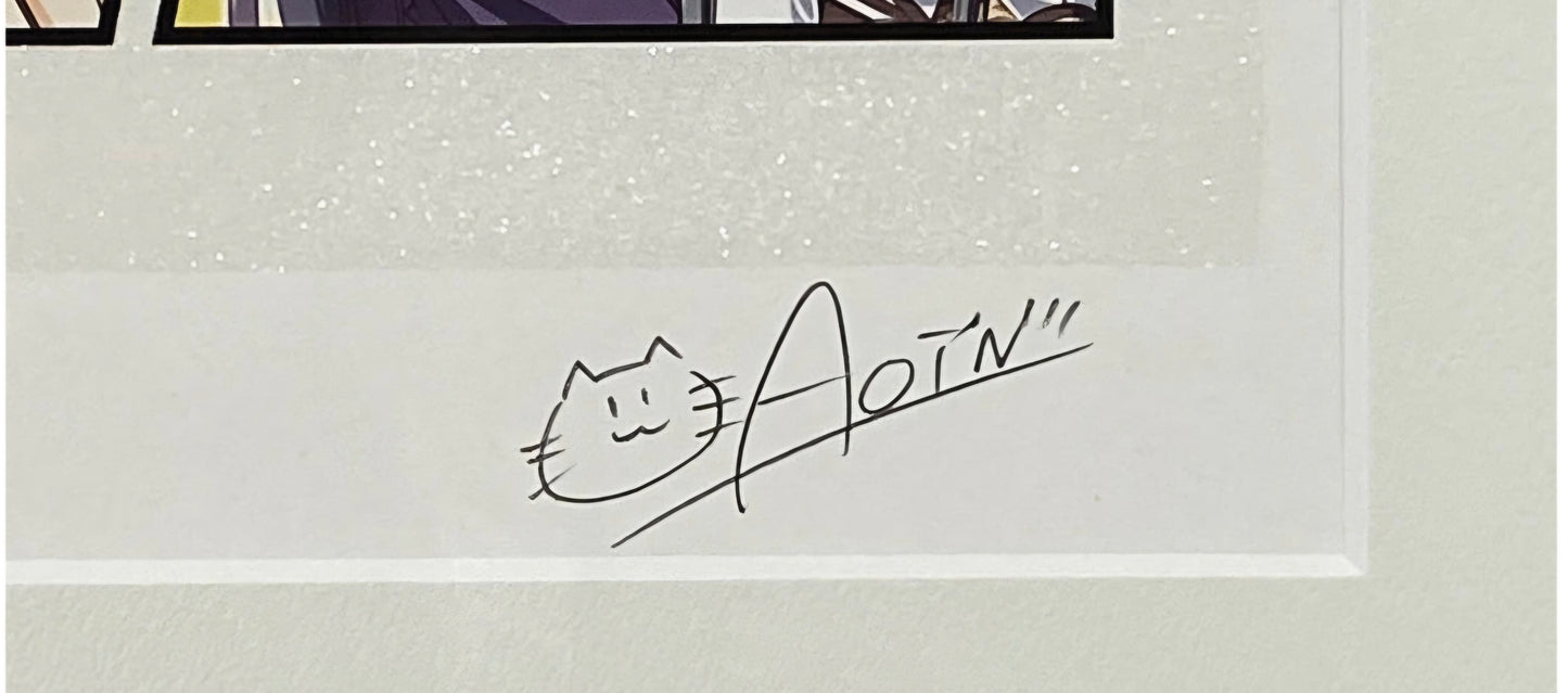 SHUFFLE! Hiro Suzuhira/Aoi Nishimata signed Fine Graph illustration