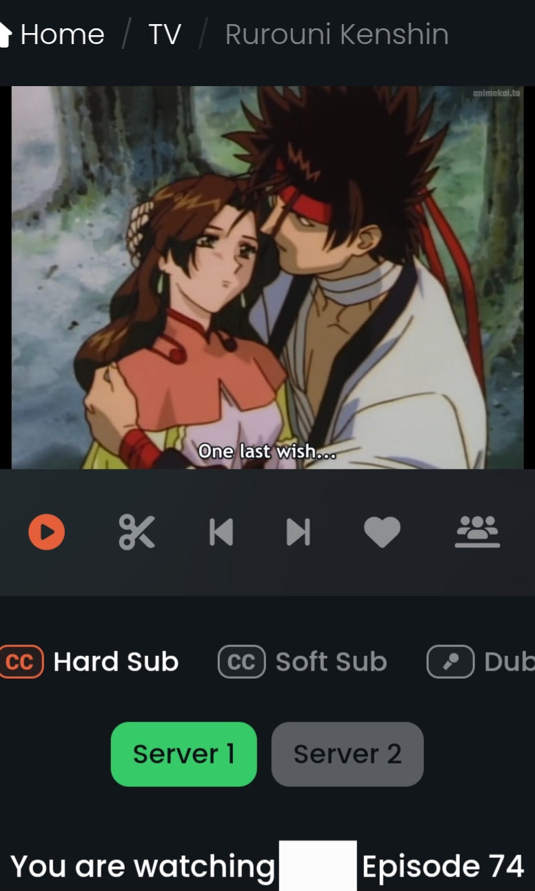 Rurouni Kenshin: Sanosuke animation layout + genga ep 74