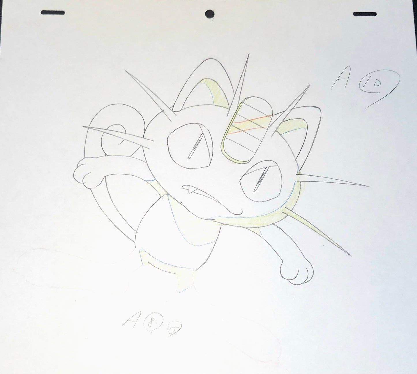 Pokemon: Meowth animation genga