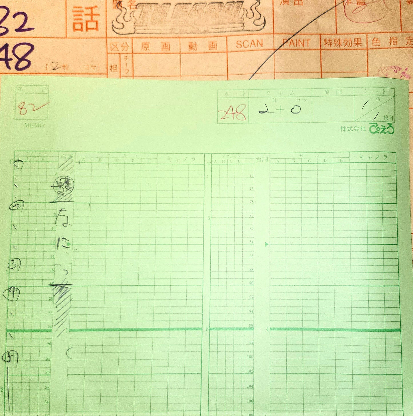 Bleach Ichigo animation genga 8 piece