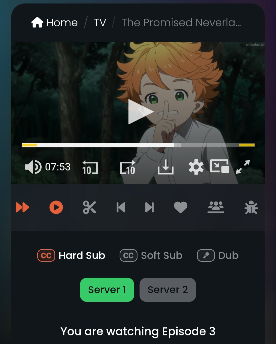 The Promised Neverland Emma rough key animation genga #3