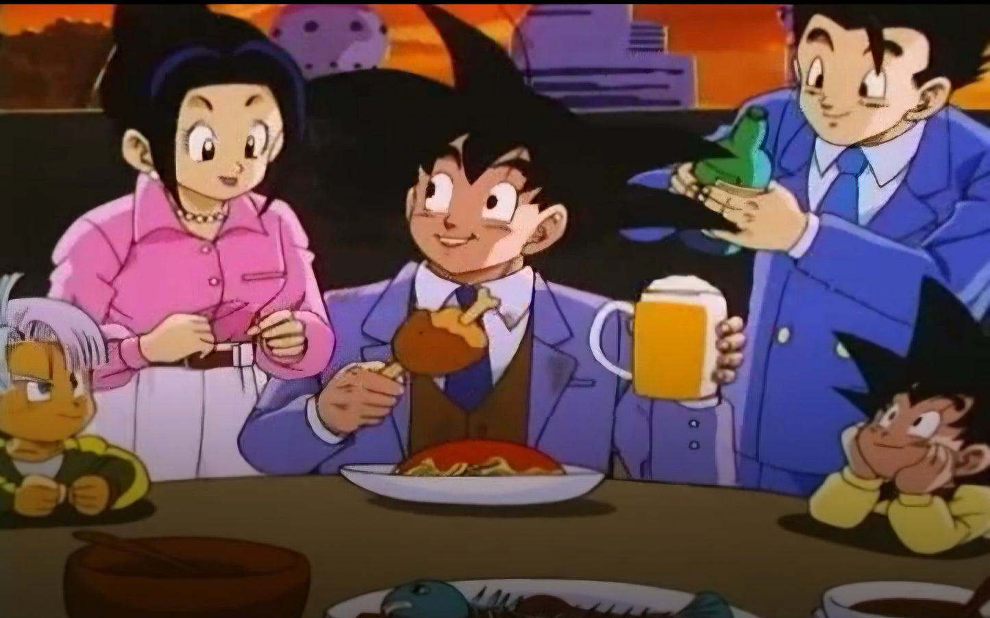 Dragonball Z: Goku animation Cel + background