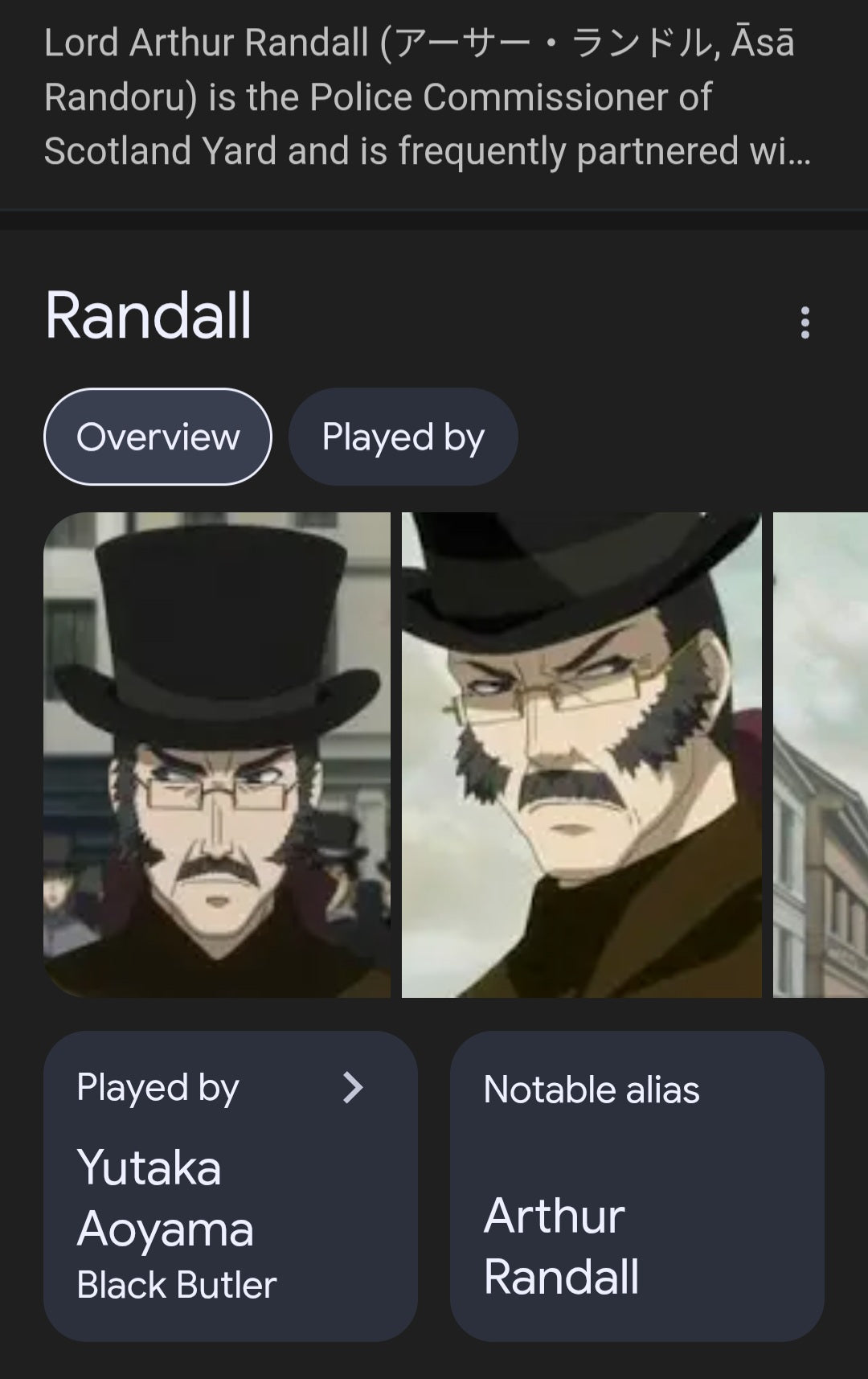 Black Butler ep #20 original studio script of Yutaka Aoyama (Arthur Randell)