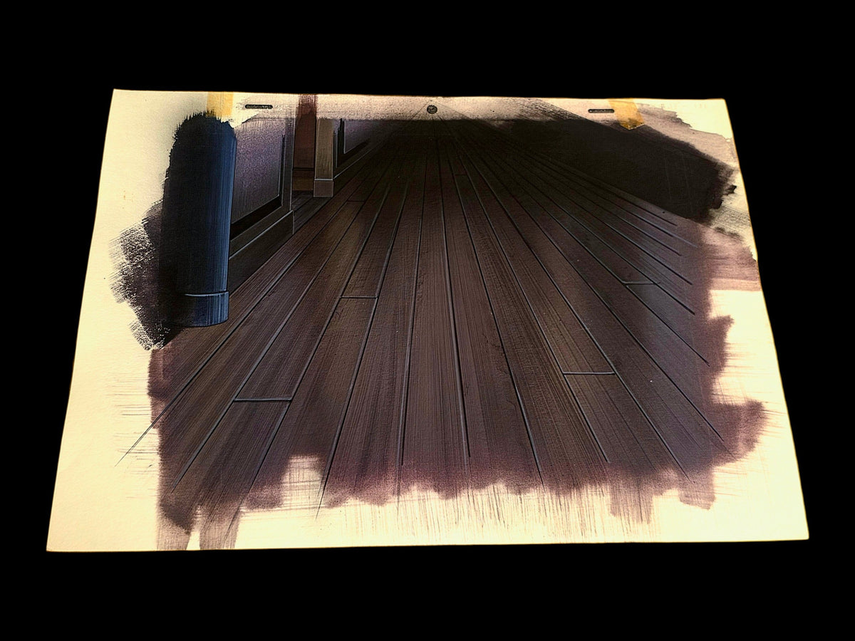 Black Lagoon: Original background & production used copy layout