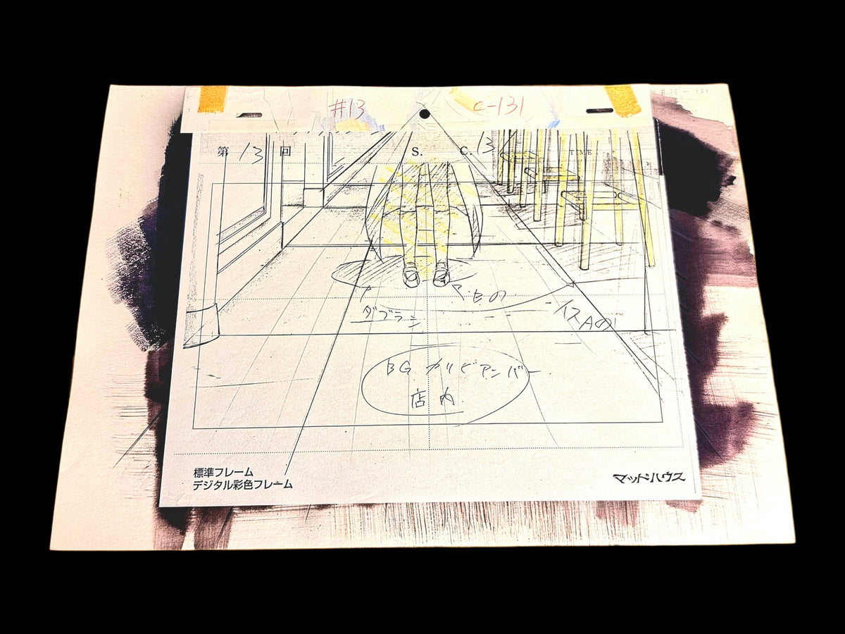 Black Lagoon: Original background & production used copy layout