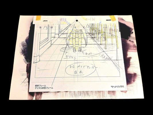 Black Lagoon: Original background & production used copy layout