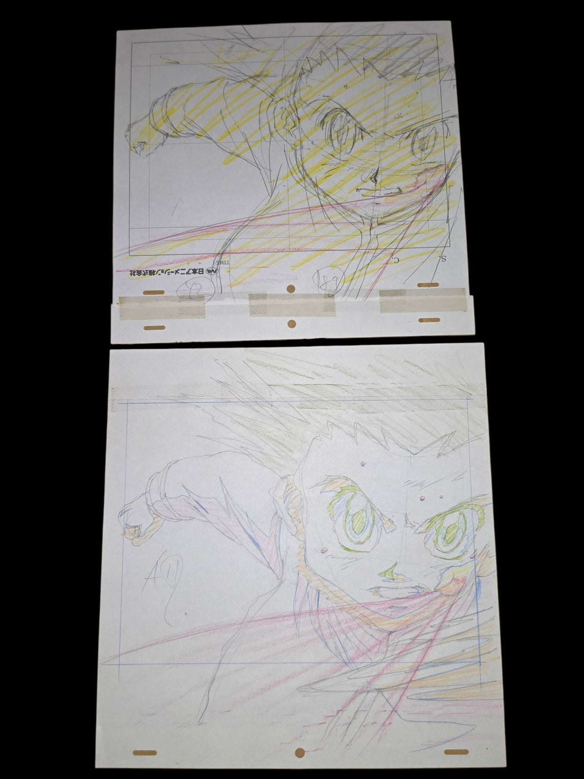 Hunter X Hunter: Gon + (Hisoka's) bungee gum animation genga whole set