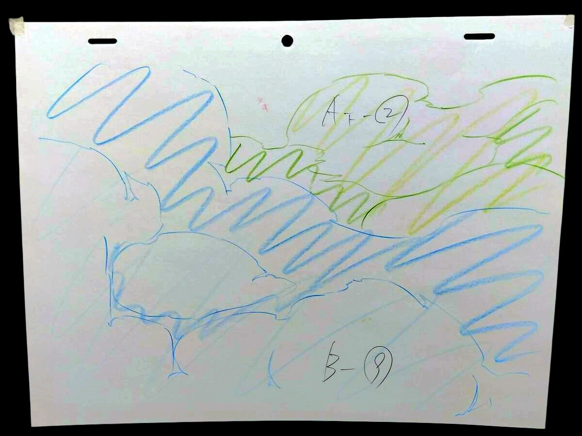Natsume's Book of Friends:  Nyanko-sensei turns into Reiko Natsume animation douga/genga 3pc s1 ep 4