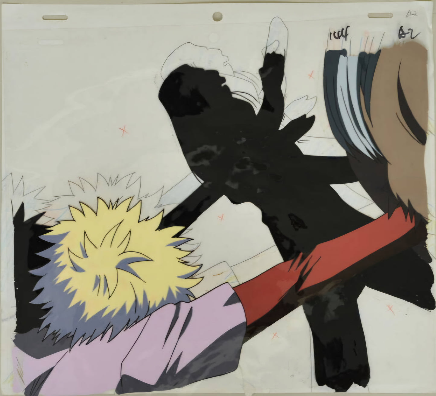 Hunter X Hunter: Killua killing sombody animation Cel + background