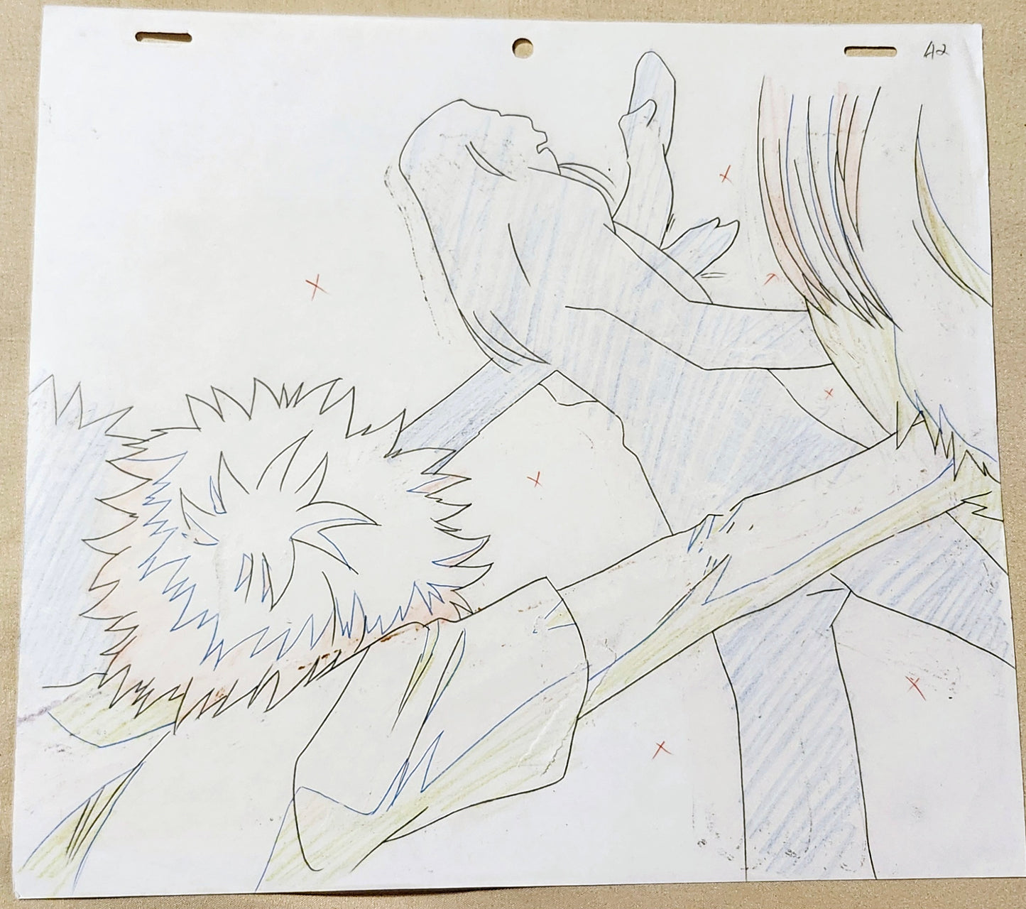 Hunter X Hunter: Killua killing sombody animation Cel + background