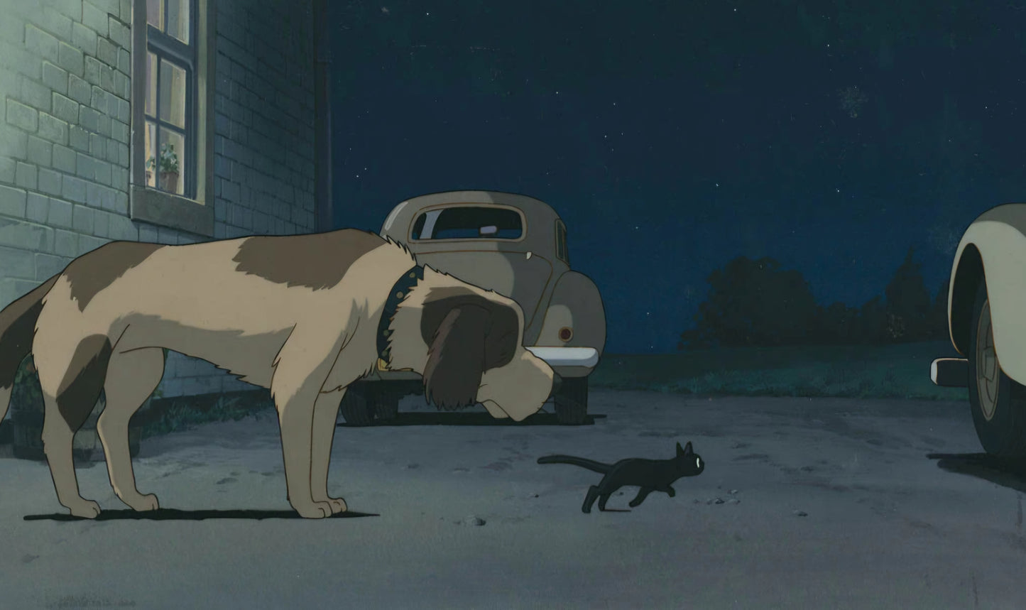 Ghibli Kiki's Delivery Service: Jeff animation Cel +background