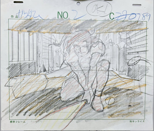 Mobile Fighter G Gundam Domon Kasshu (Shining Finger Sword) animation layout