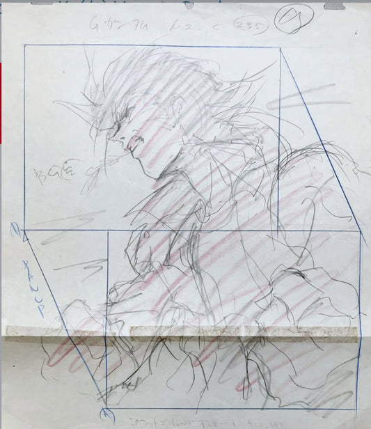 Mobile Fighter G Gundam: Chibodee Crocket animation genga 2 piece