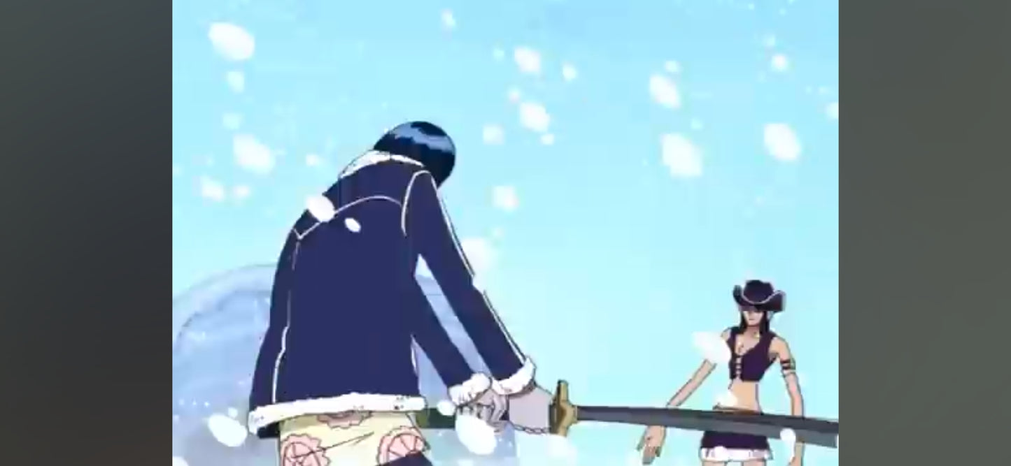 One Piece Tashigi vs Nico Robin OP key animation genga