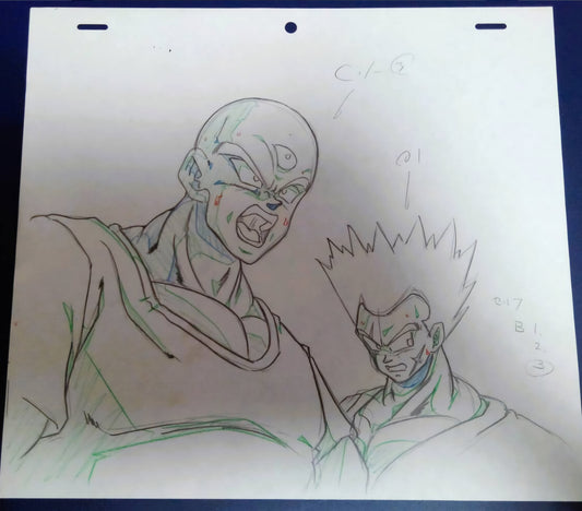 DragonBall Z: Tenshinhan, Yamcha Animation Genga/douga Set of 3
