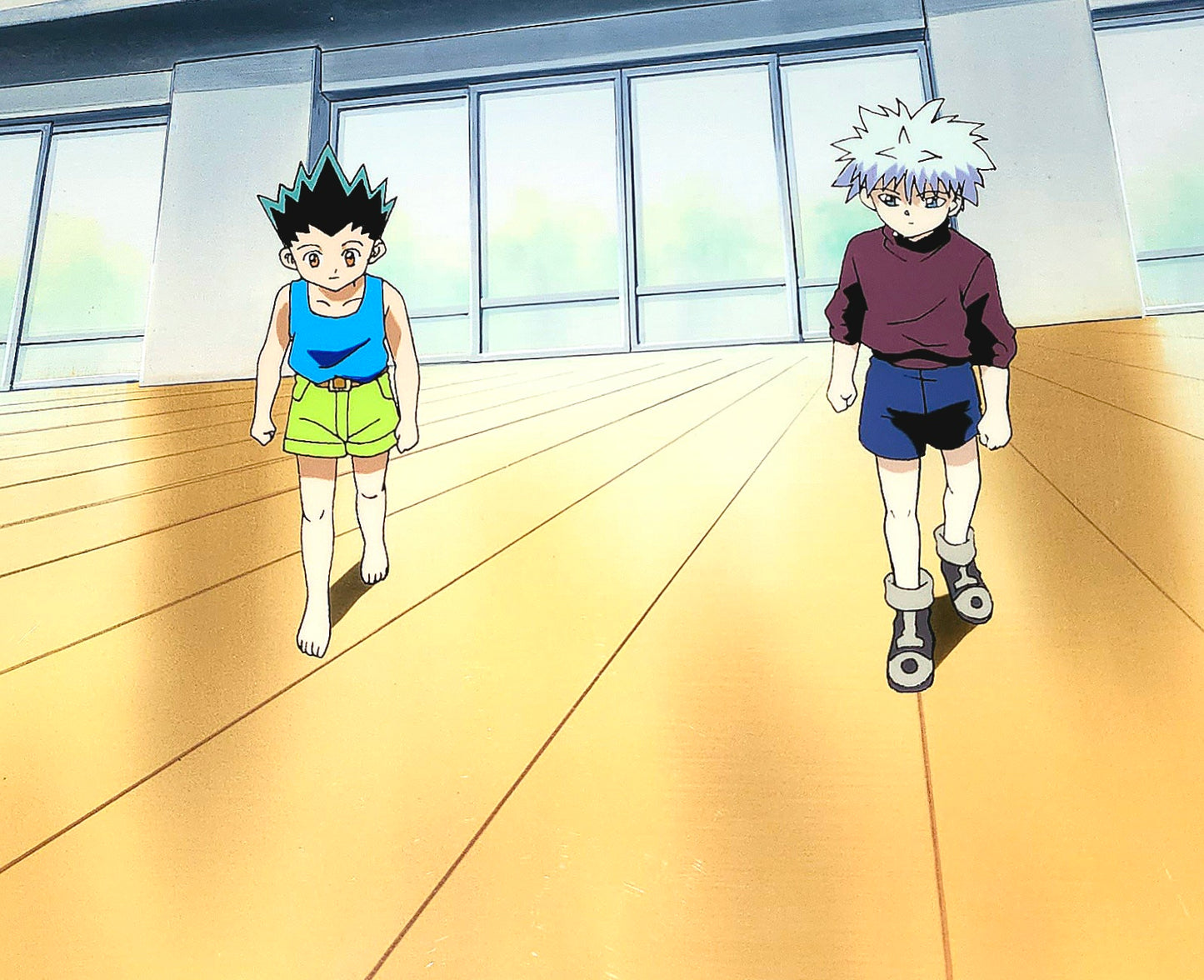 Hunter X Hunter: Gon + killua animation Cel w background