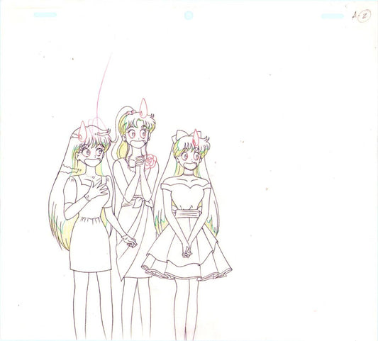 Sailor Moon: Minako Aino (Sailor Venus) Rei Hino (Sailor Mars), Makoto Kino (Sailor Jupiter) animation douga