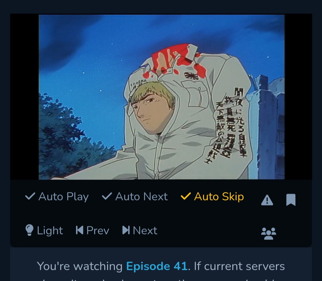 GTO Great Teacher Onizuka: Headless Onizuka pan Animation Cel + original background