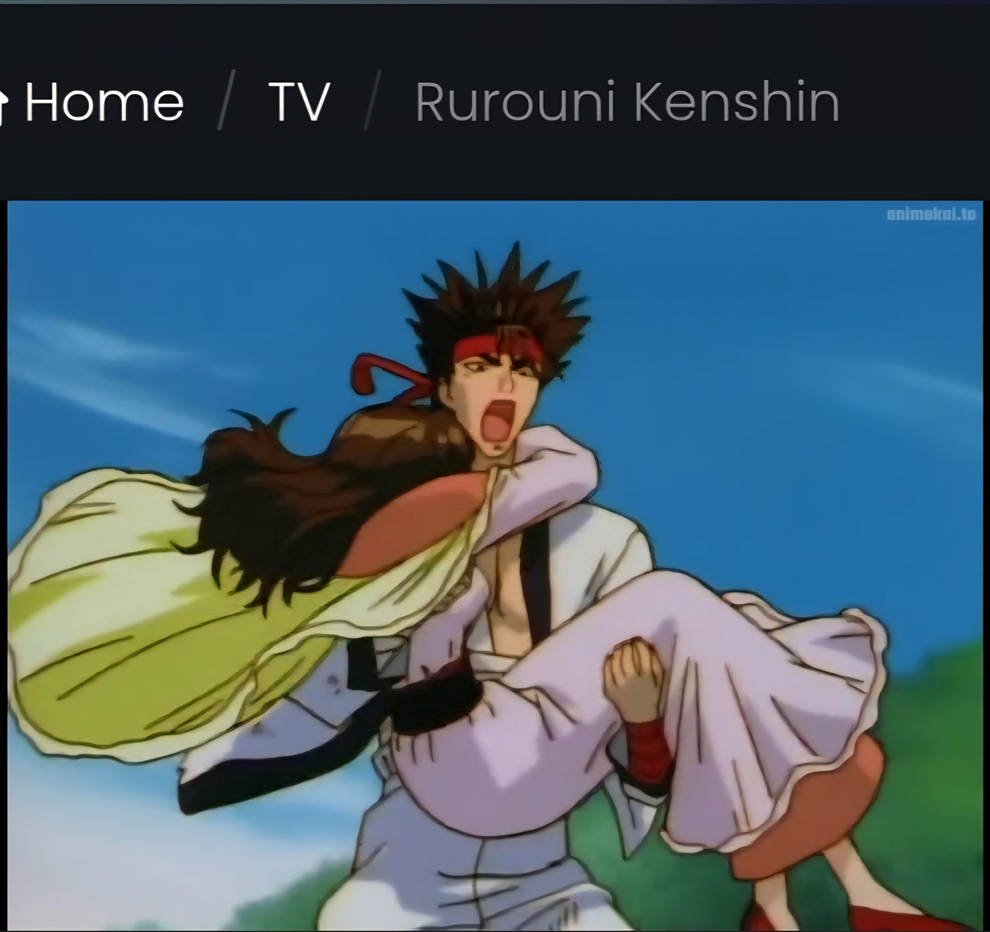 Rurouni Kenshin: Sanosuke animation cel ep 74