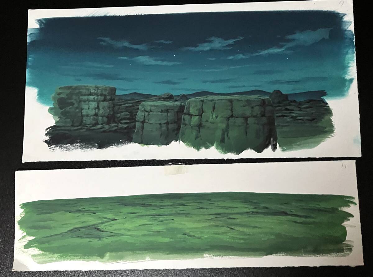 Naruto Shippuden: Hand painted background set of 2