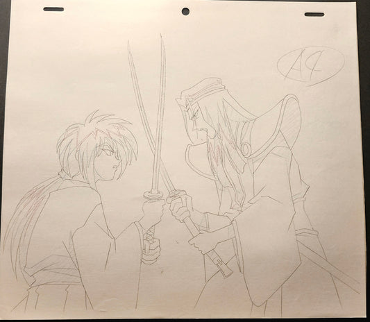 Rurouni Kenshin: Kenshin + Amakusa Shougo 2pc key animation layout genga #3