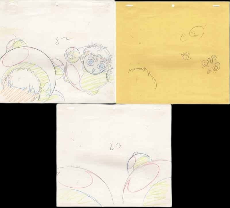 Sailor Moon SuperS the Movie: Bonbon Babies animation genga set
