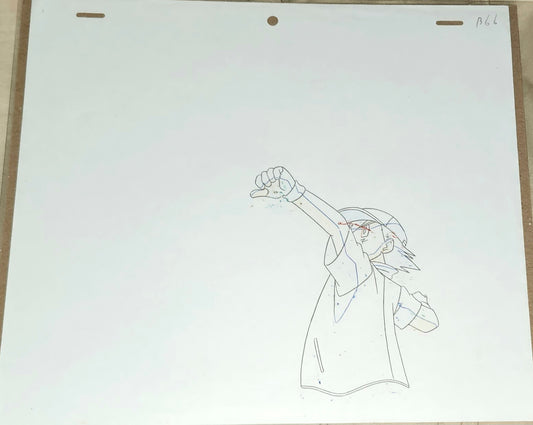 Pokemon: Ash throwing pokéball animation douga