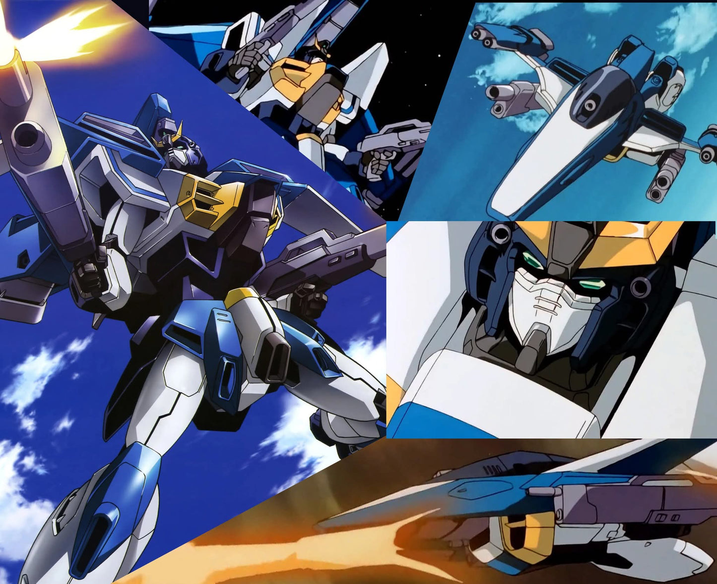 After War Gundam X:  GW-9800-B Gundam Airmaster Burst animation cel and douga