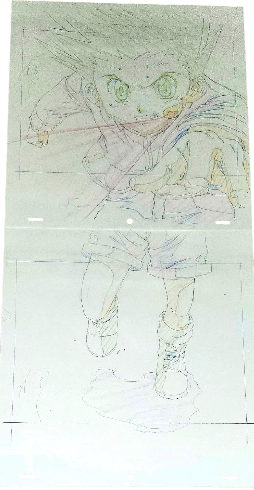 Hunter X Hunter: Gon (Hisoka's) bungee gum animation pan genga