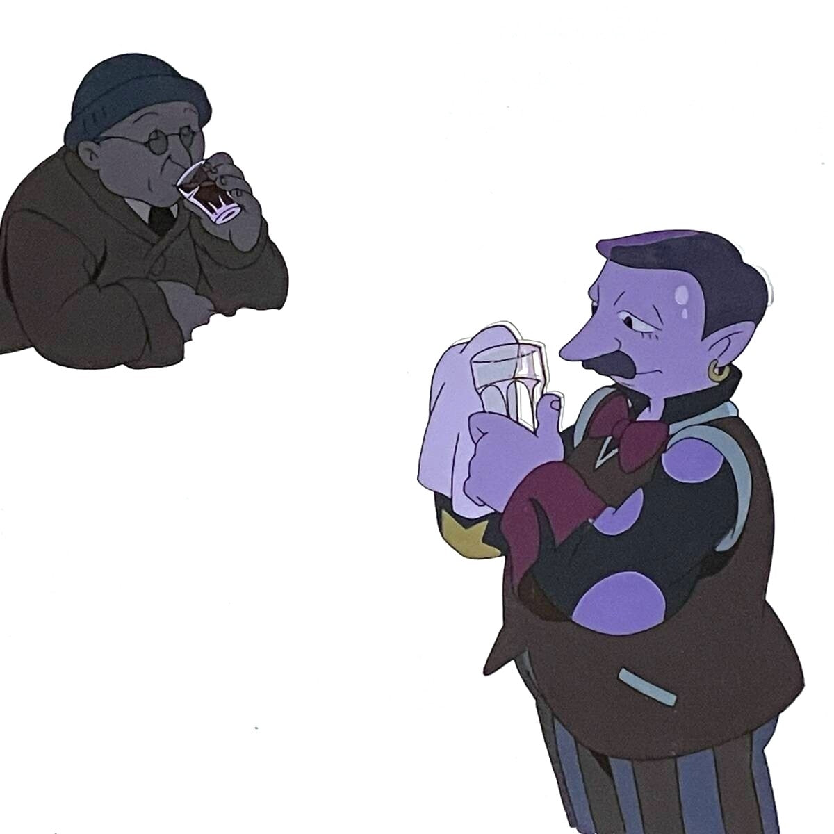 Metropolis: Bartender LG animation cel & douga
