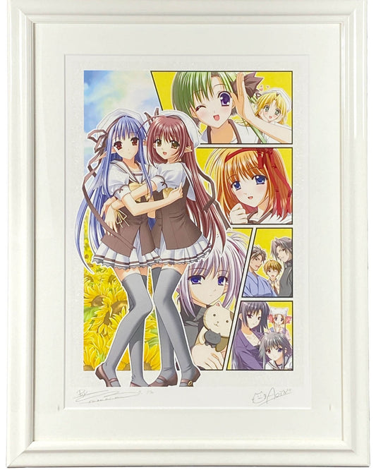 SHUFFLE! Hiro Suzuhira/Aoi Nishimata signed Fine Graph illustration