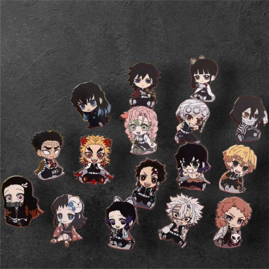 Demon Slayer Acrylic Brooch Badge Anime Pins DIY Decoration